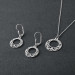 Stříbrný set přívěsku, řetízku a náušnic Lambada