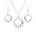 Stříbrný set přívěsku, řetízku a náušnic Lambada